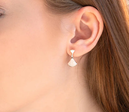 Diamond Style London - Fan earrings in rose gold plating (Item code: Fanearrrose)