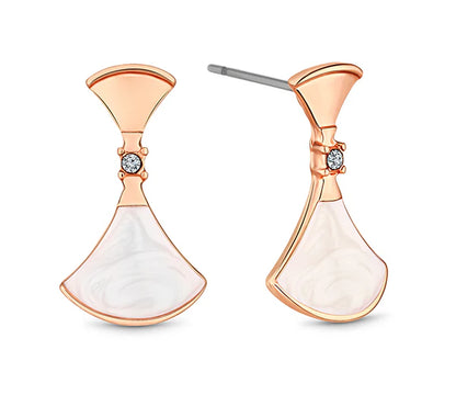 Diamond Style London - Fan earrings in rose gold plating (Item code: Fanearrrose)