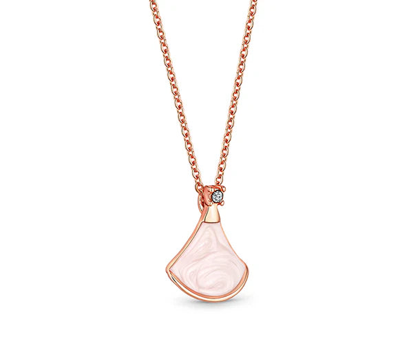 Diamond Style London - Fan pendant in rose gold plating (Item code: Fanpenrose)