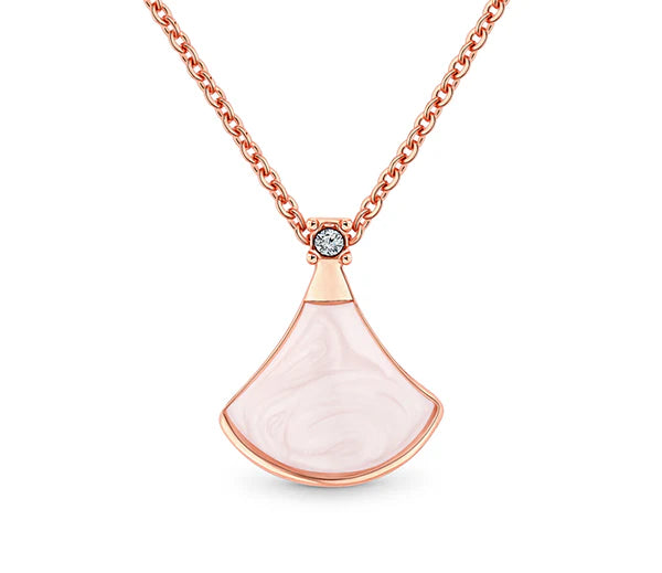 Diamond Style London - Fan pendant in rose gold plating (Item code: Fanpenrose)