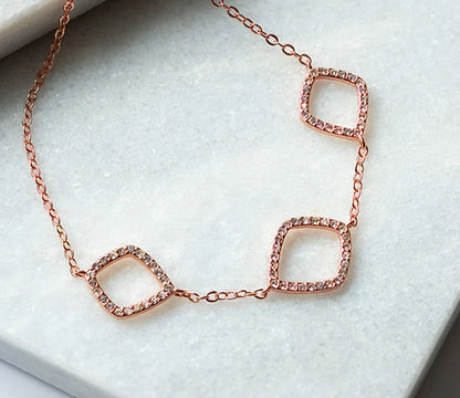 Diamond Style London - Fantasy Bracelet in Rose Gold Plating (Item code: Fantasybrarose)