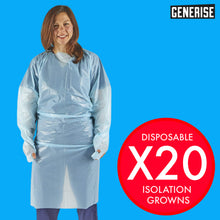 Load image into Gallery viewer, Generise Fluid Resistant Isolation Gown - Blue