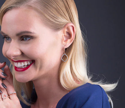 Diamond Style London - Fantasy Earrings in Rose Gold Plating (Item code: Fantasyearrose)