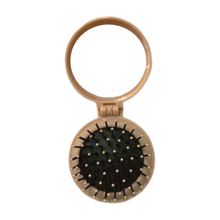 Load image into Gallery viewer, Glamza Round Folding Detangle Hair Brush with Mirror