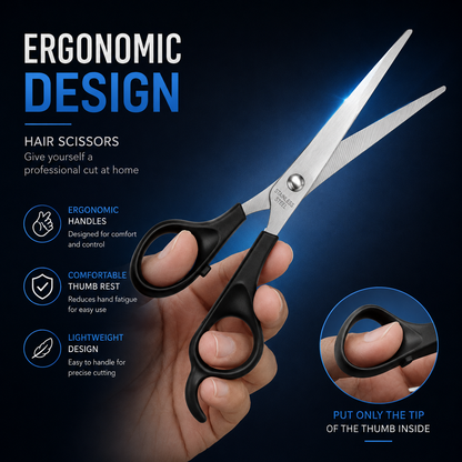 Generise 3pc Hairdressing Grooming Set – Cutting Scissors, Thinning Scissors & Comb