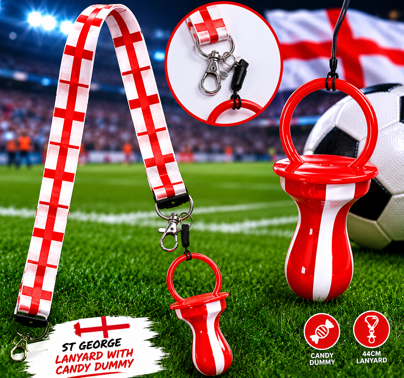 Generise ST GEORGE DESIGN LANYARD WITH DUMMY W/HANGTAG