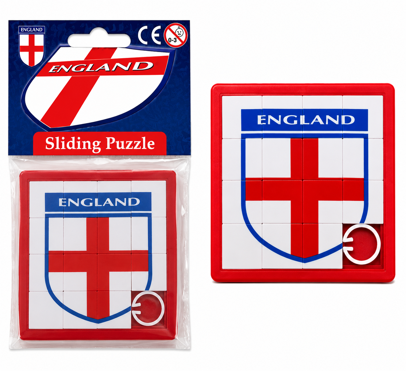 England Flag Sliding Puzzle – Football Party Bag Toy & Travel Game