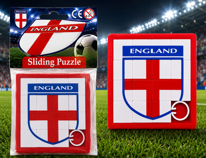 England Flag Sliding Puzzle – Football Party Bag Toy & Travel Game