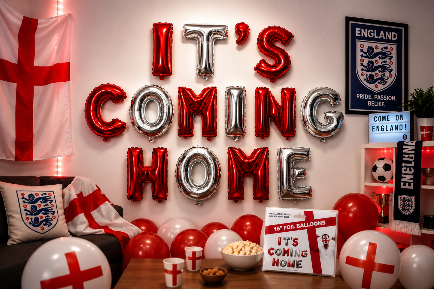 World Cup "ITS COMING HOME" 2026 Football Inflatable Balloon Set – 16 Inch - 40cm!!