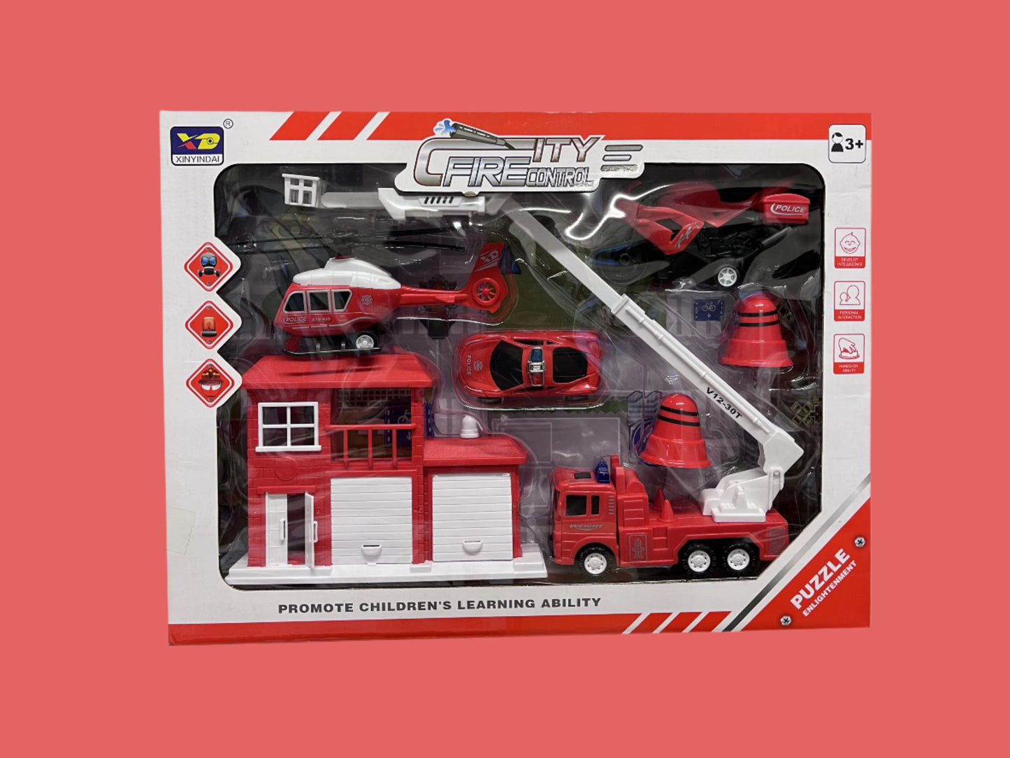 12pc or 7pc Fire Rescue Station - Toys