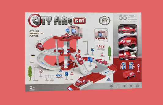 Children's&nbsp;City Fire Parking Lot Set - Toys