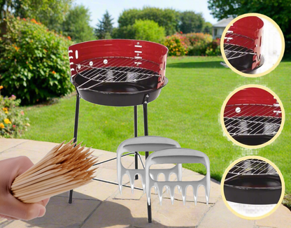Generise Portable Round Chargrill BBQ Grill Set