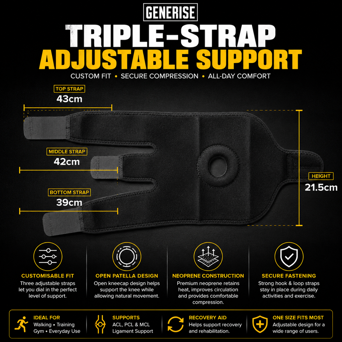 Generise Adjustable Knee Brace – Medical Performance Support