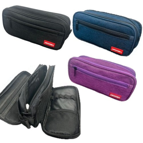 Aroosh Triple Pocket Zipped Pencil Case
