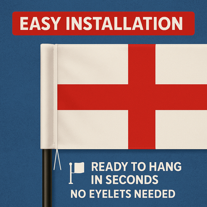 Generise World Cup England Flag – Large 76cm x 50cm with Flag Pole Loop