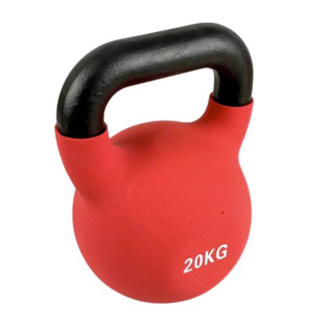 Generise 20kg Kettlebell - Cast Iron with Neoprene Coating Cover - Red