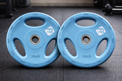 Generise 10kg Blue Barbell Rubber Plates For 30mm Barbell - 10kg Pair