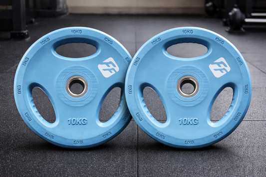 Generise 10kg Blue Barbell Rubber Plates For 30mm Barbell - 10kg Pair