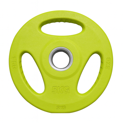 Generise 5kg Lime Green Barbell Rubber Plates which fit 30mm Barbell- 5kg- Pair