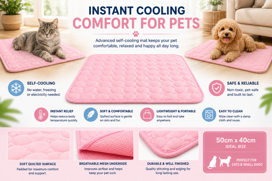 Generise Pet Cooling Mat 50cm x 40cm - Pink