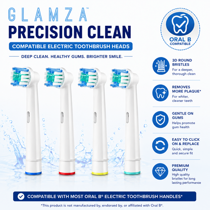 Oral B "Precision Clean" Compatible Electric Toothbrush Heads 4 Pack