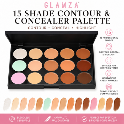 Glamza 15 Shade Contour & Concealer Palette