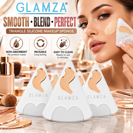Glamza Silicone Triangle Makeup Sponge – Flawless, Hygienic & Zero Product Waste