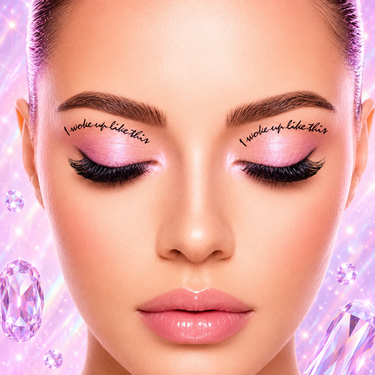 5 Sheets of 10 Waterproof Eyebrow & Body Tattoos – Long Lasting Temporary Tattoo Words
