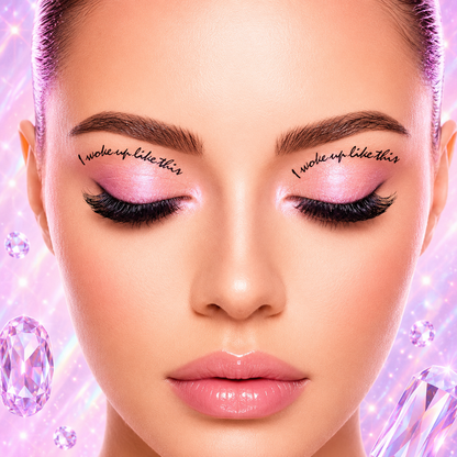 5 Sheets of 10 Waterproof Eyebrow & Body Tattoos – Long Lasting Temporary Tattoo Words