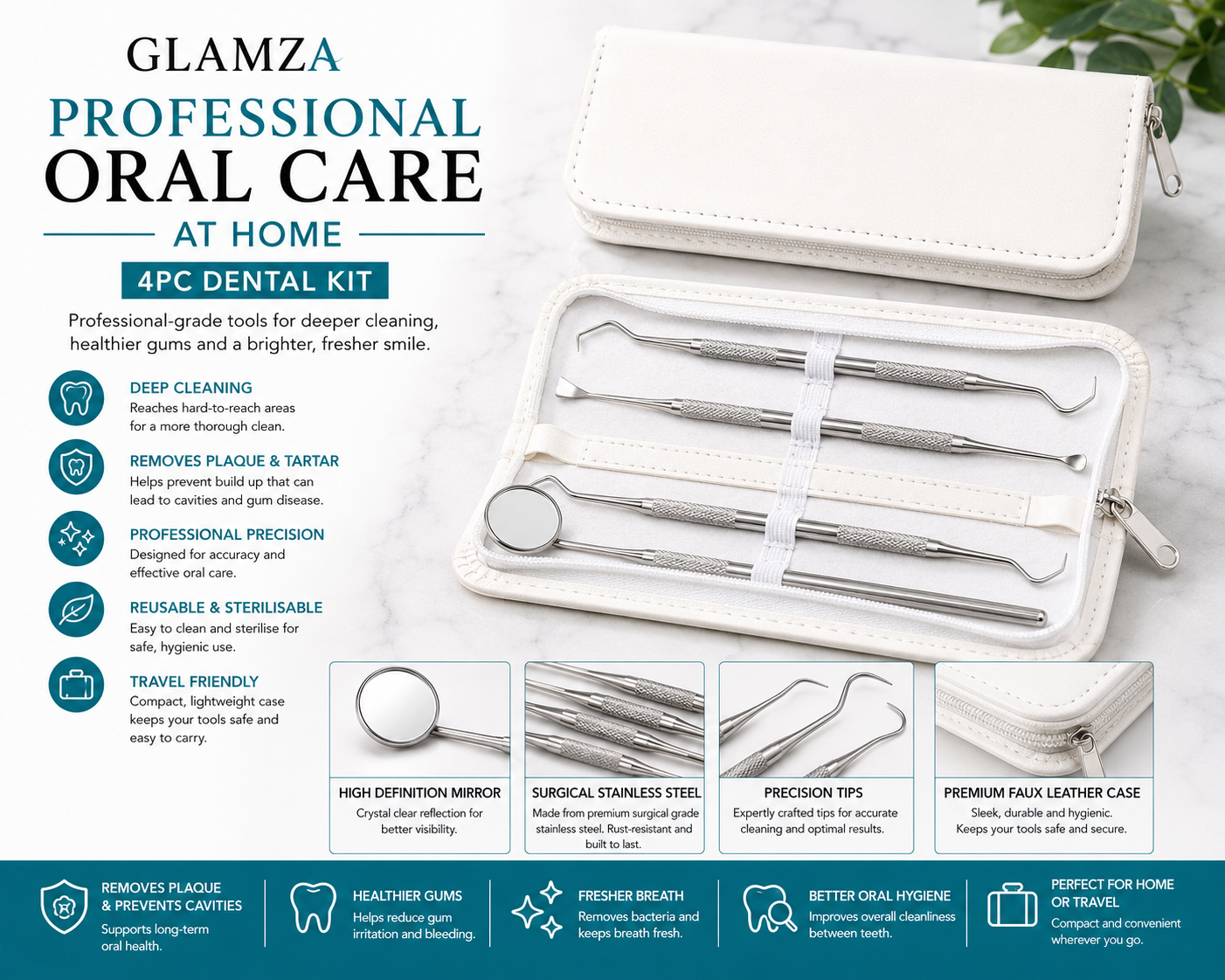Glamza 4pc Dental Kit