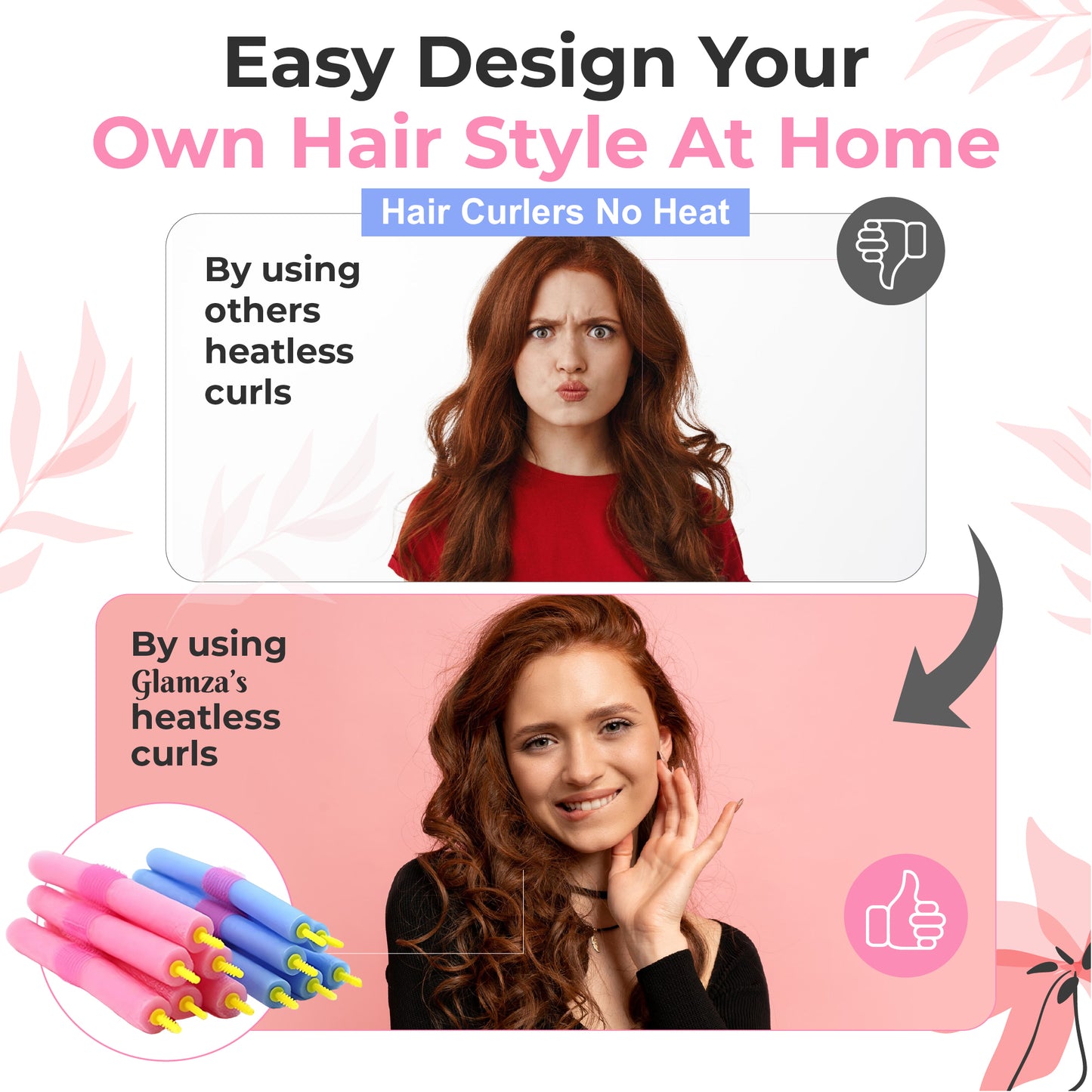 12-Pack Hair Curlers &amp; Rollers – Heatless, Soft & Easy to Use