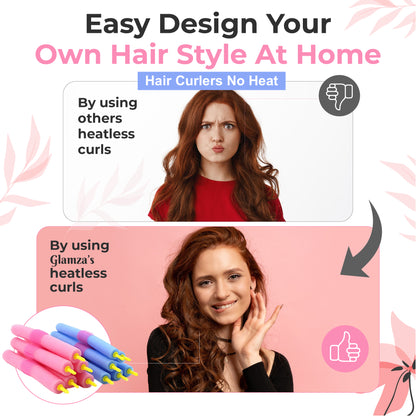 12-Pack Hair Curlers &amp; Rollers – Heatless, Soft & Easy to Use