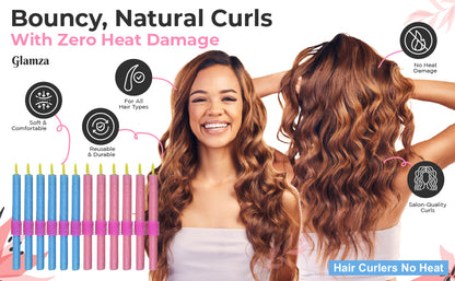 12-Pack Hair Curlers &amp; Rollers – Heatless, Soft & Easy to Use