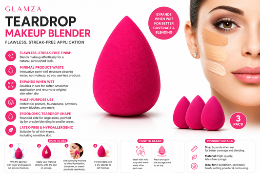 Glamza Makeup Teardrop Blender Sponge