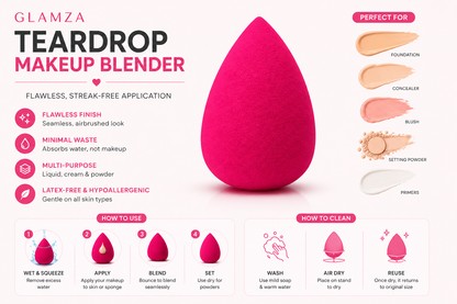 Glamza Makeup Teardrop Blender Sponge