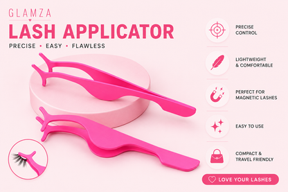 Glamza False Eyelash Applicator Tweezers – Precision Made Easy
