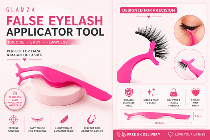 Glamza False Eyelash Applicator Tweezers – Precision Made Easy