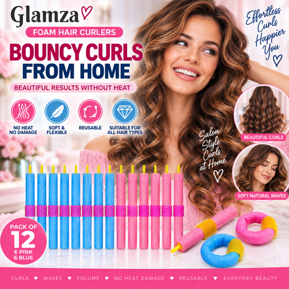 12-Pack Hair Curlers &amp; Rollers – Heatless, Soft & Easy to Use