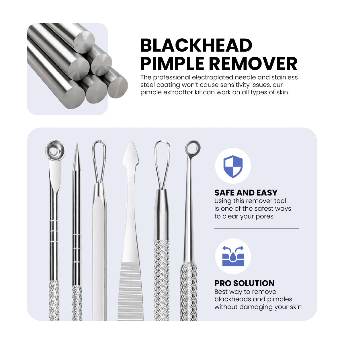 7pc Blackhead Pimple Tool Kit