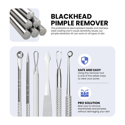 7pc Blackhead Pimple Tool Kit