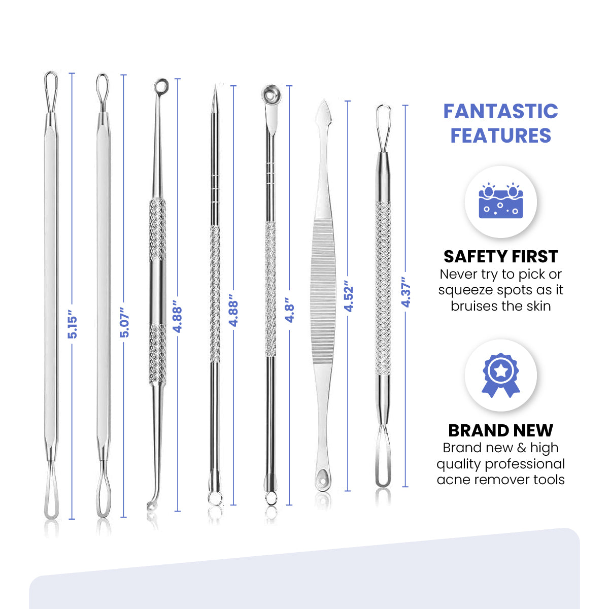 7pc Blackhead Pimple Tool Kit