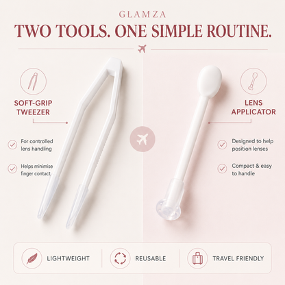 Glamza Contact Lens Applicator & Remover - White