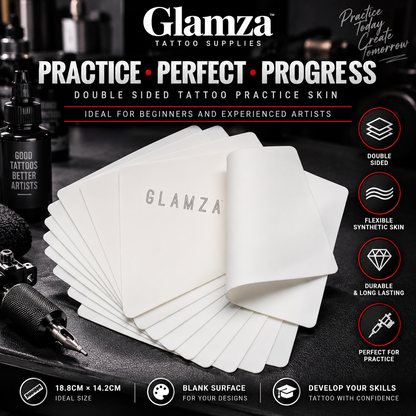 Glamza Double-Sided Tattoo Practice Skin – Synthetic Training Skin
