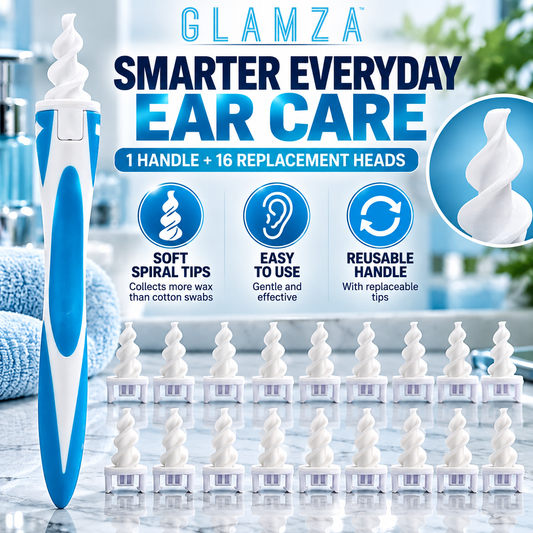 Glamza Smart Swab Ear Cleaner Set with Replacement Tips