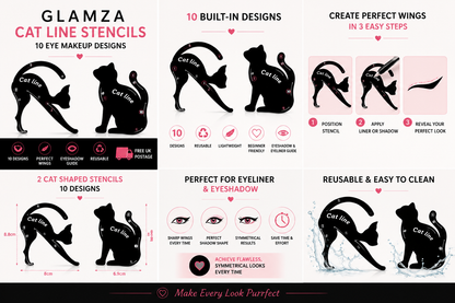 Glamza Cat Line Eye Liner and Eyeshadow Stencils