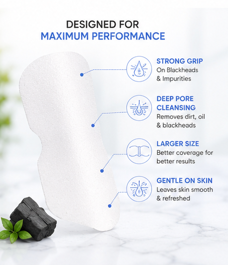 Glamza Deep Cleansing Sticky Nose Strips – Instantly Remove Blackheads & Unclog Pores