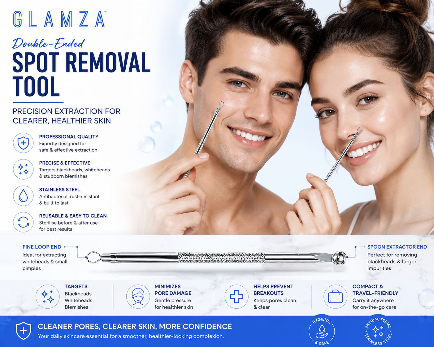 Glamza Double Sided Spot Removal Tool