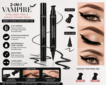 2 in 1 Vampire Eyeliner Pen & Magic Stamp Seal