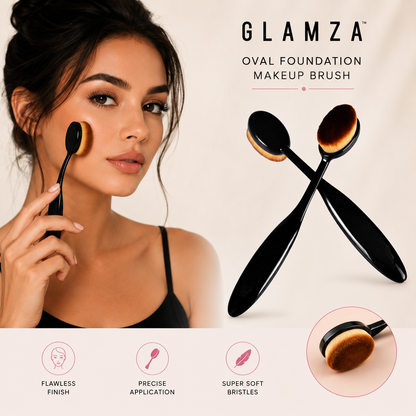 GLAMZA Oval Foundation Makeup Brushes