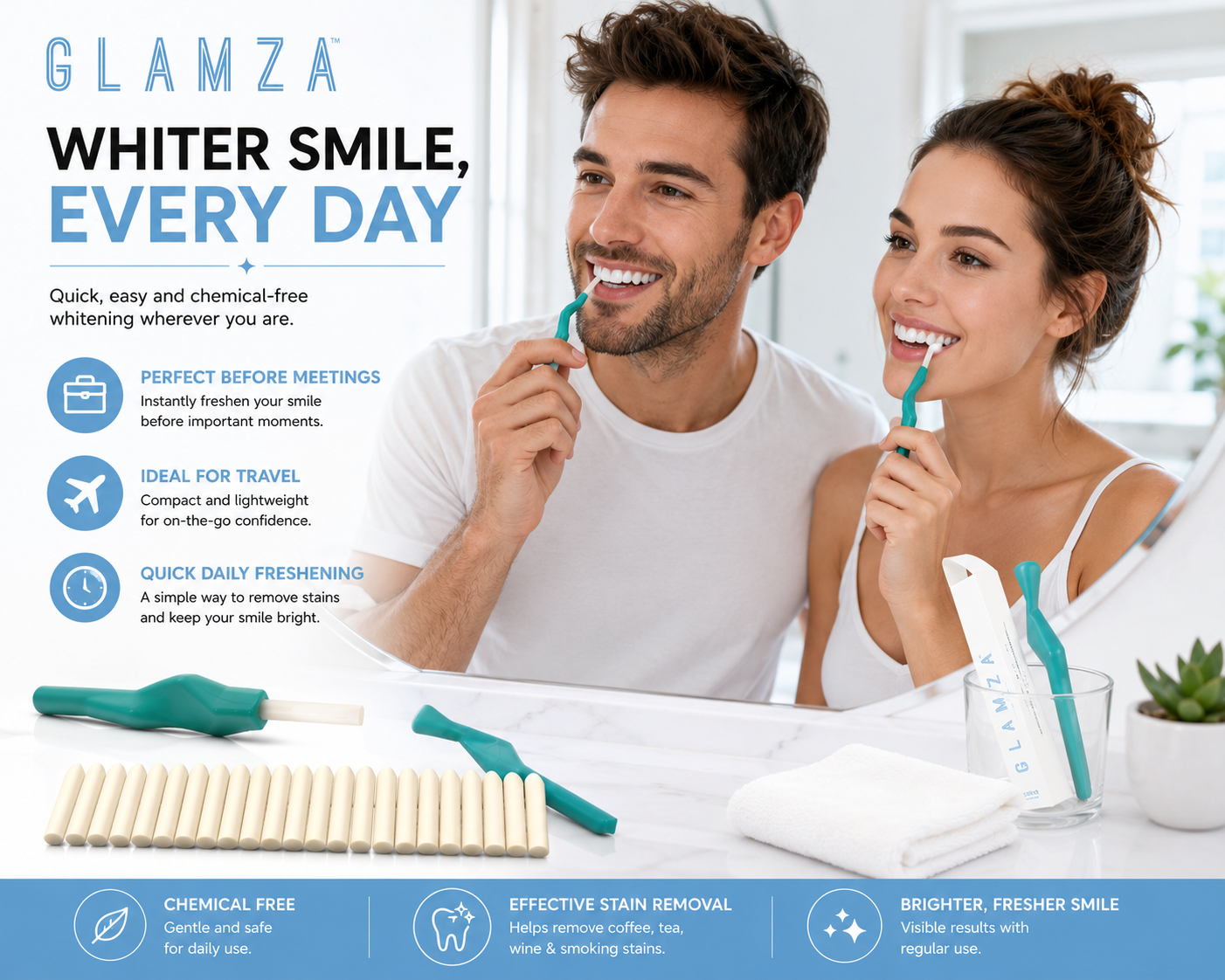 Magic Teeth Eraser – 25pc Whitening & Stain Removal Kit